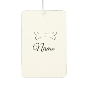 Dog bone add dog name photo custom personalised car air freshener