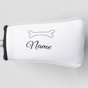 Dog bone add dog name photo custom personalised  golf head cover