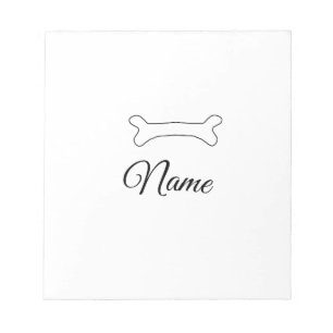 Dog bone add dog name photo custom personalised  notepad
