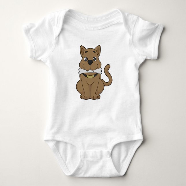 Dog Bone Baby Bodysuit (Front)