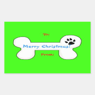 Dog Bone Christmas Fun Gift Tag