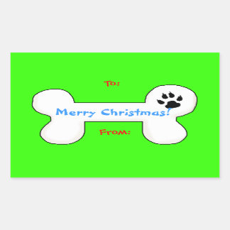 Dog Bone Christmas Fun Gift Tag