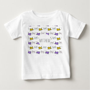 Dog Bone Graffiti Style Name Choose Colour Baby Te T-Shirt