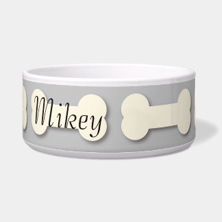 Dog Bone Pattern Name Any Colour Bowl
