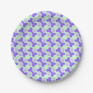 Dog Bone & Paw Paper Plates
