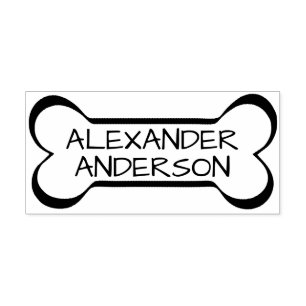Dog Bone Personalize Rubber Stamp