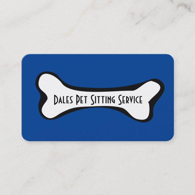 Dog Bone Pet Business Card (Front)