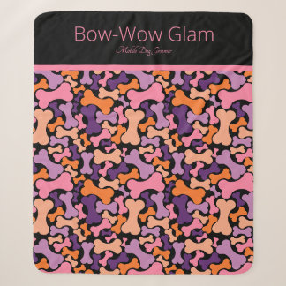 dog bone pet services fleece blanket