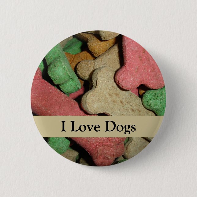 Dog Bones 6 Cm Round Badge (Front)