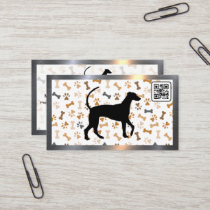 Dog Bones and Paws   QR code Business Card