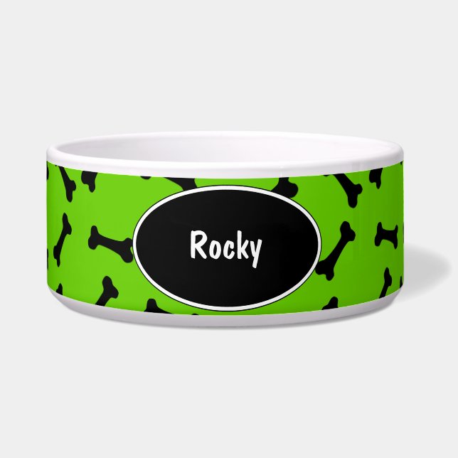 Dog Bones Large Dog Bowl (Front)