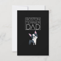 Dog Boston Terrier Dad  Mens  I Love Cute Funny