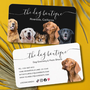 Dog Boutique Business Card Black and White