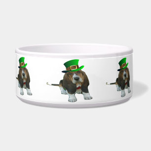 Dog Bowl Basset Hound St Patrick's