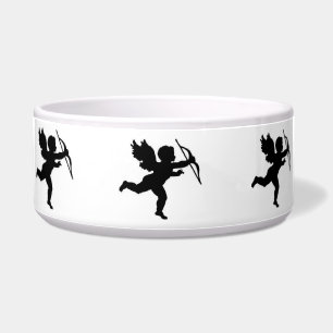 Dog Bowl Cupid Plain Black