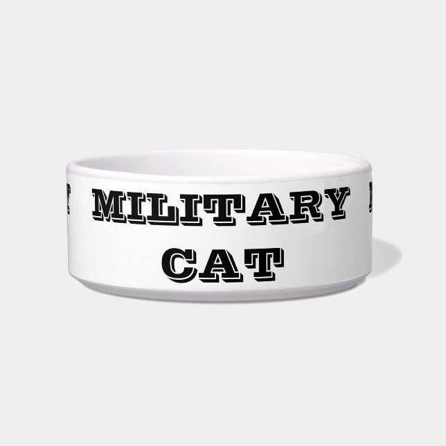 Dog Bowl Military Cat (Front)