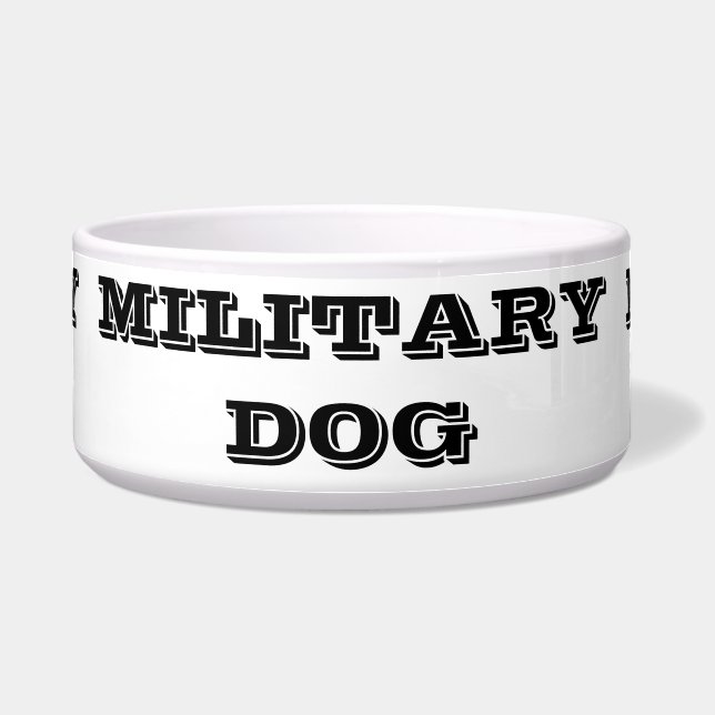 Dog Bowl Military Dog (Front)