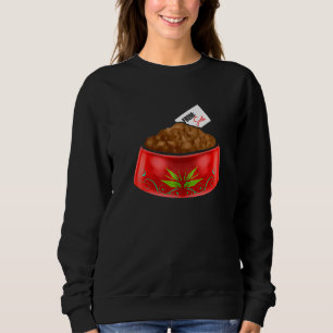 Dog   Bowl Of Dog Food From Santa On Christmas Sweatshirt