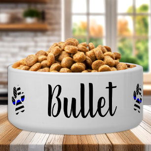 Dog bowl Personalised - Thin Blue Line -Police Dog
