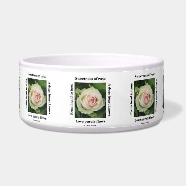 Dog Bowl Poetic Rose (Front)