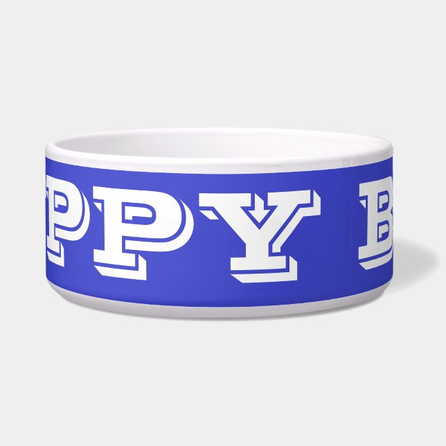 Dog Bowl Puppy Boy Blue Band (Front)