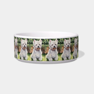 Dog bowl with Westie