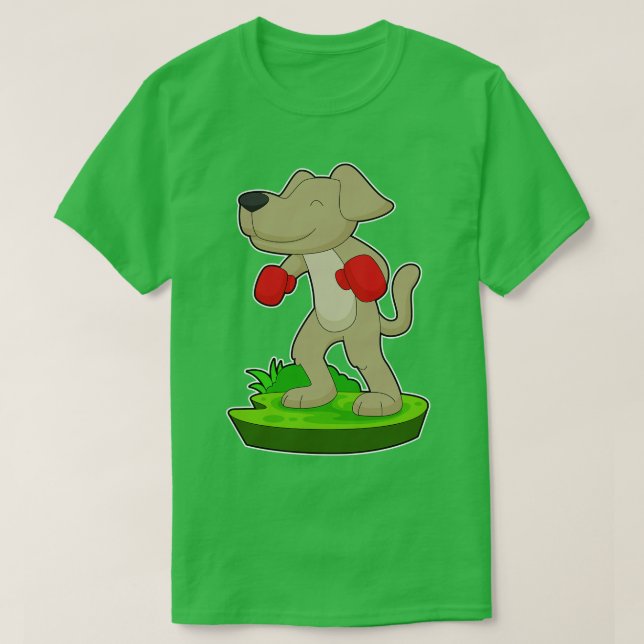 Dog Boxer Boxing gloves Boxing T-Shirt (Design Front)