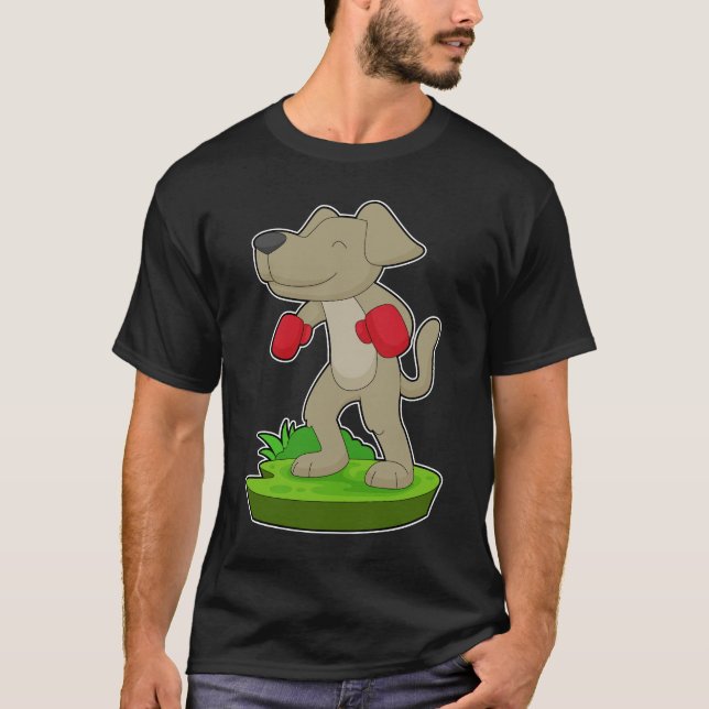 Dog Boxer Boxing gloves Boxing T-Shirt (Front)