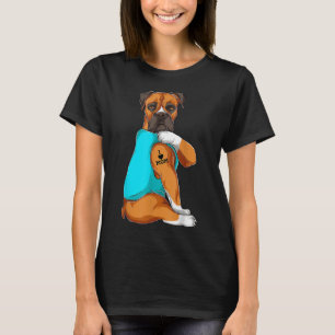 Dog Boxer I Love Mum Tattoo Apparel Dog Mum Gifts  T-Shirt
