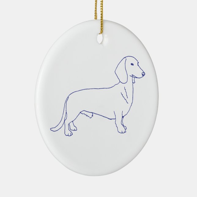 Dog Breed Dachshund Ceramic Tree Decoration (Right)