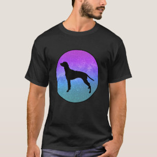 Dog Breed Dalmation Dog Silhouette Space Galaxy T-Shirt