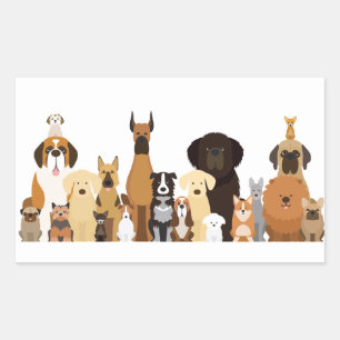 Dog Breed Dog Lover Pet Owner Fun Rectangular Sticker