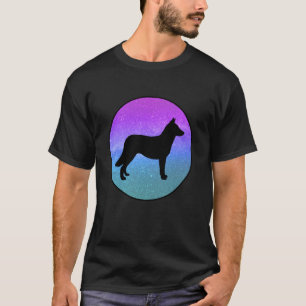 Dog Breed Lapponian Herder Dog Silhouette Space Ga T-Shirt