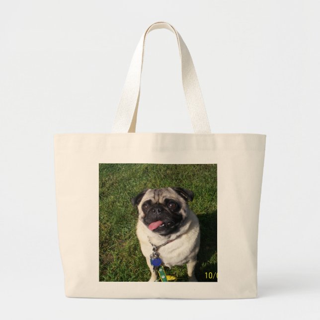 dog breed large tote bag (Front)