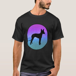 Dog Breed Mexican Hairless Dog Silhouette Space Ga T-Shirt