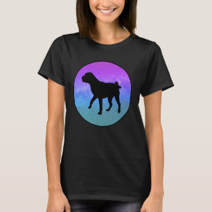 Dog Breed Puggle Dog Silhouette Space Galaxy T-Shirt