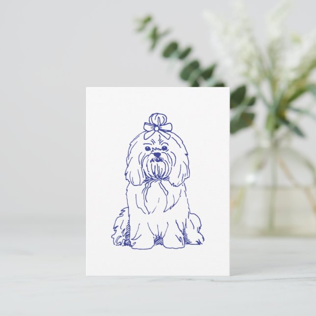 Dog breed Shih Tzu Postcard (Standing Front)