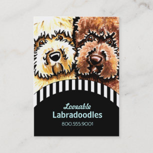 Dog Breeder Labradoodle Black Stripes Business Card