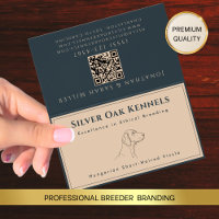 Dog Breeder QR Code Terracotta & Charcoal Kennel 
