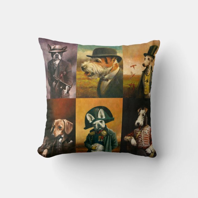 Dog Breeds Character Throw Cushion (Front)