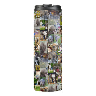 Dog Breeds Photo Collage, Thermal Tumbler
