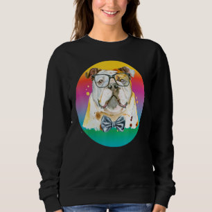 Dog Bulldog Womens Colourful English Bulldog Men Sweatshirt