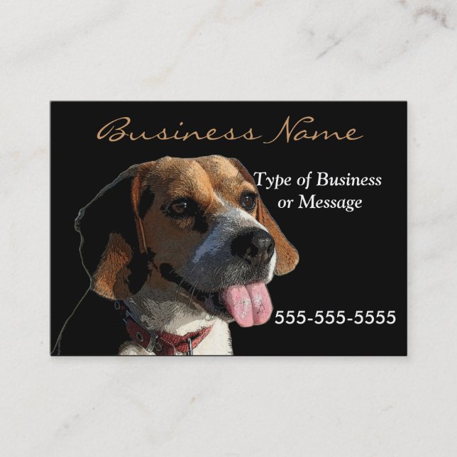 Dog Business Card Template - Beagle (Front)
