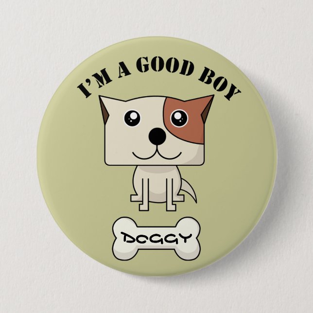 Dog Button12 7.5 Cm Round Badge (Front)