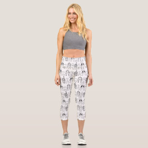 Dog Butts Pattern Capri Leggings