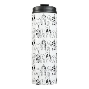 Dog Butts Pattern Thermal Tumbler