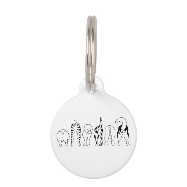 Dog Butts Pet Tag (Front)