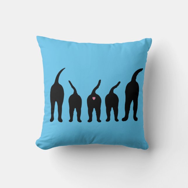 Dog Butts Silhouette Cushion (Front)