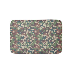 Dog Camouflage Pattern Bath Mat