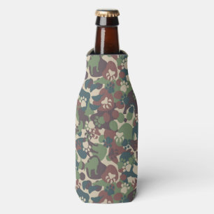 Dog Camouflage Pattern Bottle Cooler